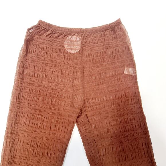 MORE TO COME Maxine Ruched Pant Set in Brown Small - Picture 4 of 14